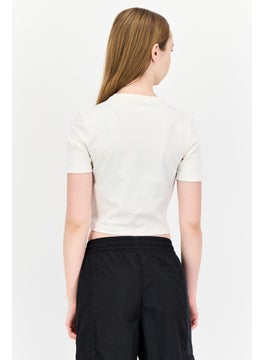 adidas Originals Women Sportswear Fit Short Sleeve Outdoor Top, White  - Image 3