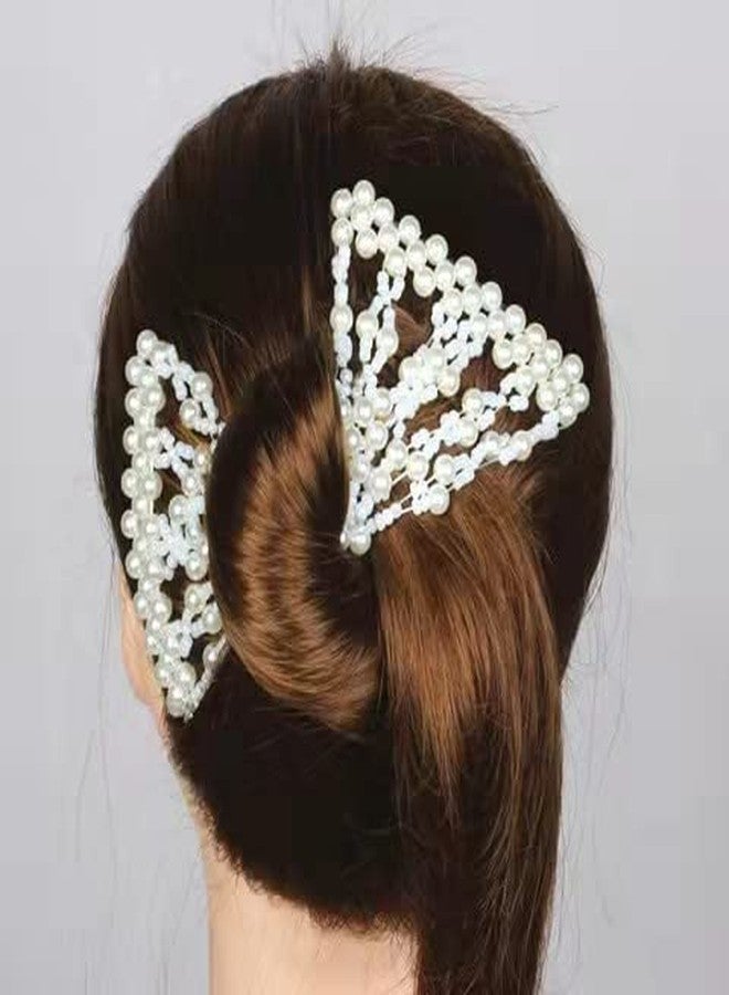 Lovef Easy Comb Magic Hair Comb Stretchy Beaded Hair Comb in Green (White) - Image 3