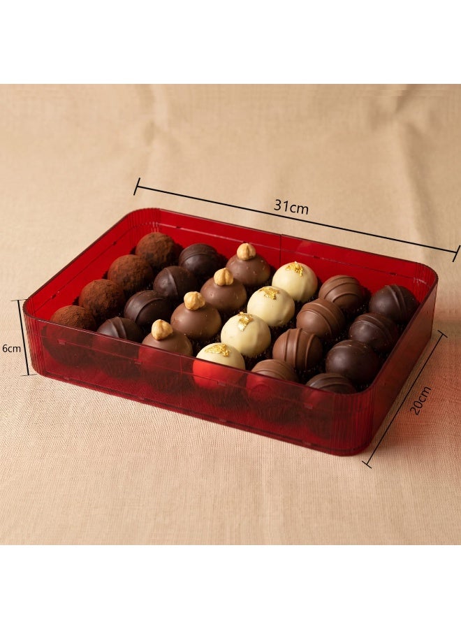 A luxurious transparent gift tray. This tray is primarily used for presenting and arranging Eid and special occasion favors (Size: 20 x 31 cm). - Image 2