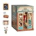 Tonecheer DIY Book Nook Kit for Adults Miniature Infinity Train Cabin European Vintage Carriage Model Wooden 3D Puzzle Dollhouse Booknook Decorative Bookend Gifts European Travels - Image 2
