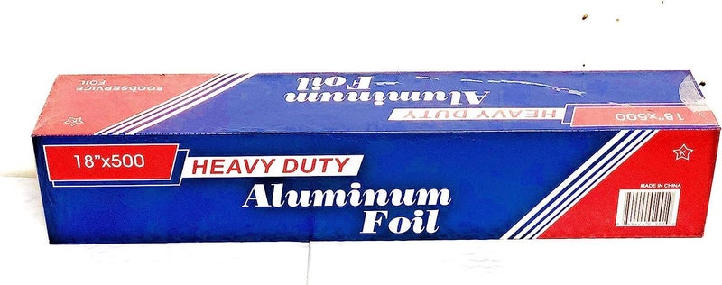 ROLLXY 18" x 500' Food Service Heavy Duty Aluminum Foil Roll - Image 1