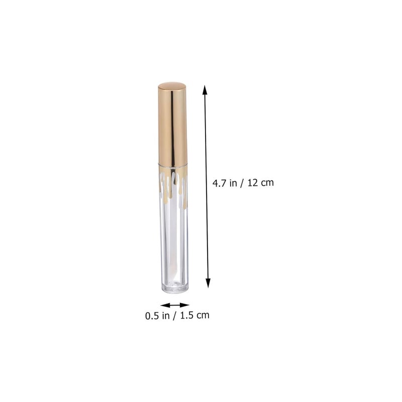 10pcs Refillable Lip Tube Eco-friendly Cylindrical Lipstick Container with Brush Portable Lip Gloss Bottle for Diy Balm Subpackage - Image 2