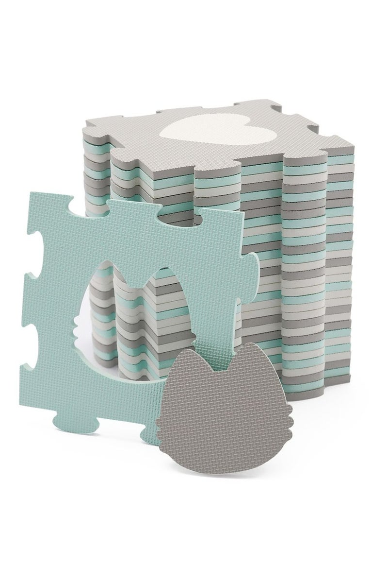 Kinderkraft Puzzle Luno Shapes Mat 30pcs - Mint - Image 4