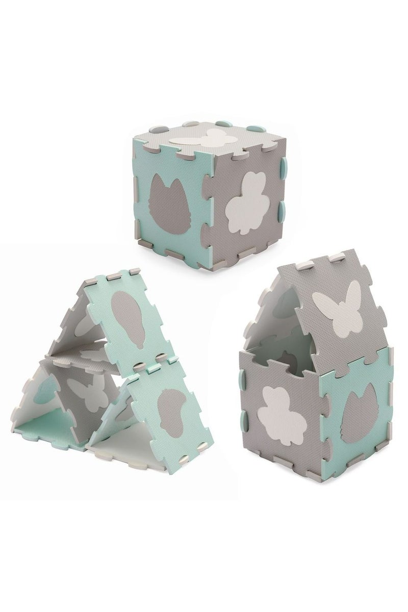 Kinderkraft Puzzle Luno Shapes Mat 30pcs - Mint - Image 5