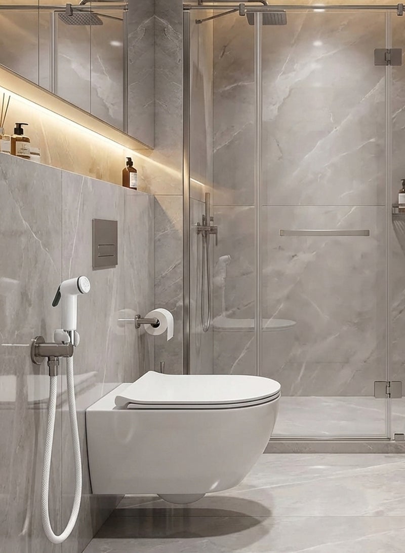 بولد شطاف حمام نوفا أوسو بولد – تصميم عصري باللون أوف وايت، خامة ABS خفيفة الوزن - صيانة سهلة - Image 2