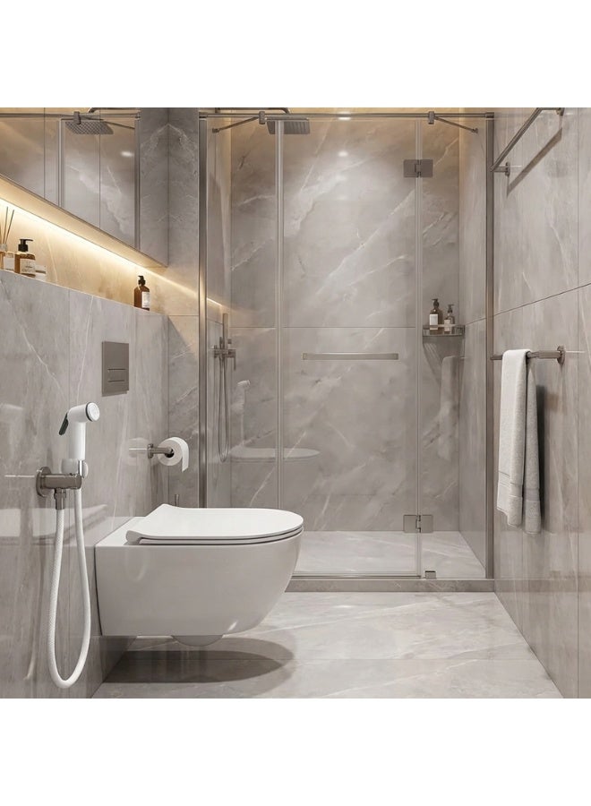 Bold Nova Brass Bidet Shattaf – High-Pressure Handheld Bidet Spray for Superior Hygiene, with Stainless Steel Hose, Leak-Free Brass Valve, Easy DIY Installation, Bathroom & Toilet Sprayer - Image 2