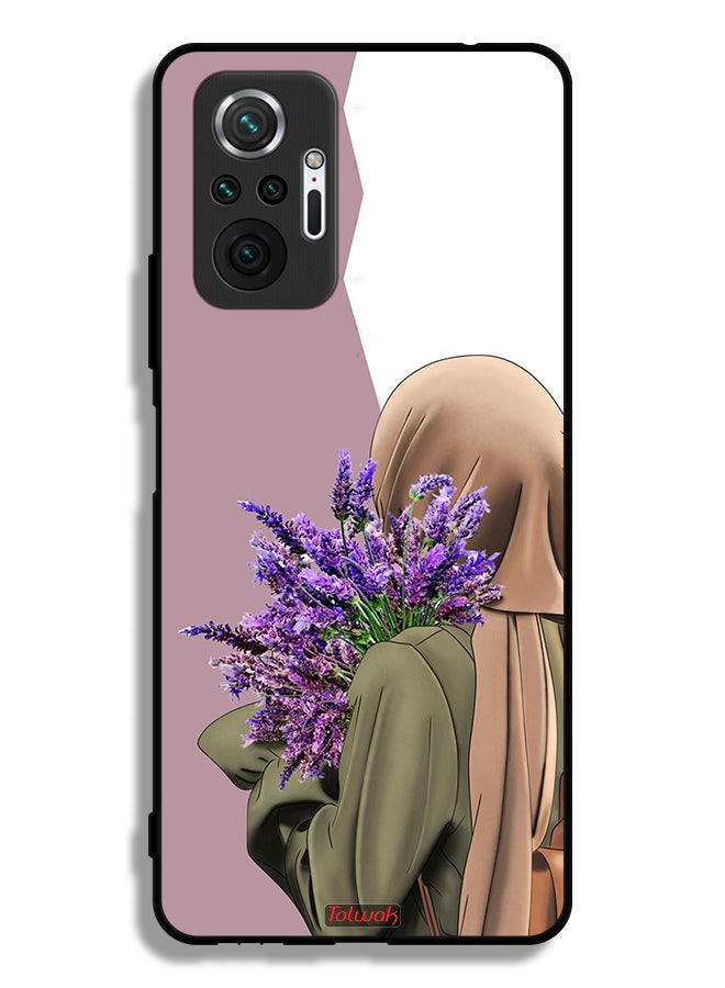 Tolwak Xiaomi Redmi Note 10 Pro 4G Protective Case Cover Holding Flower  - Image 2