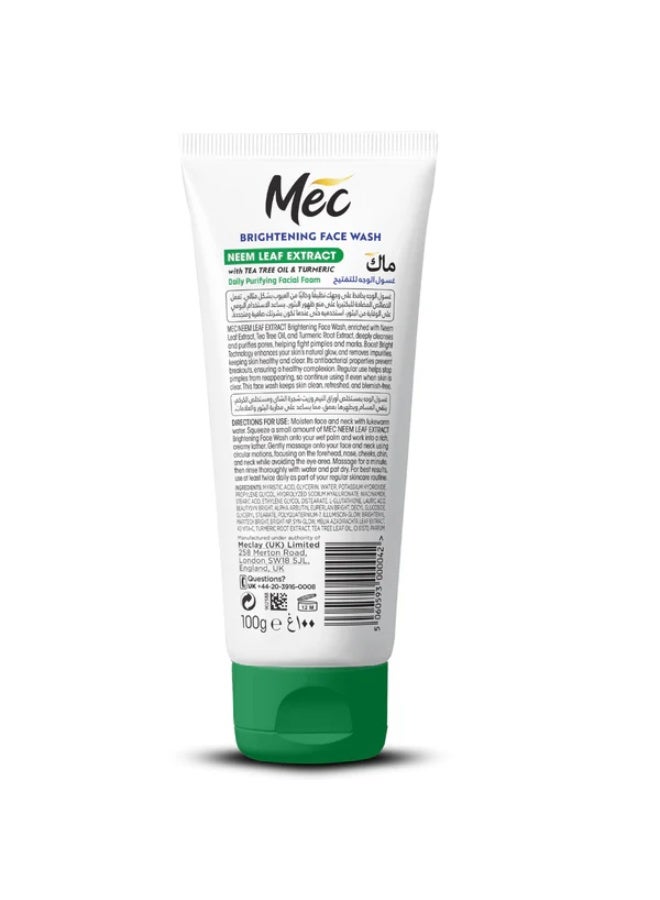 MEC Brightening Neem Extract Face Wash 100g - Image 3