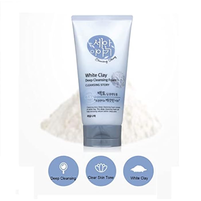 Kwailnara Cleansing Story Natural Facial Deep Foam Cleansing - White Clay - Image 2