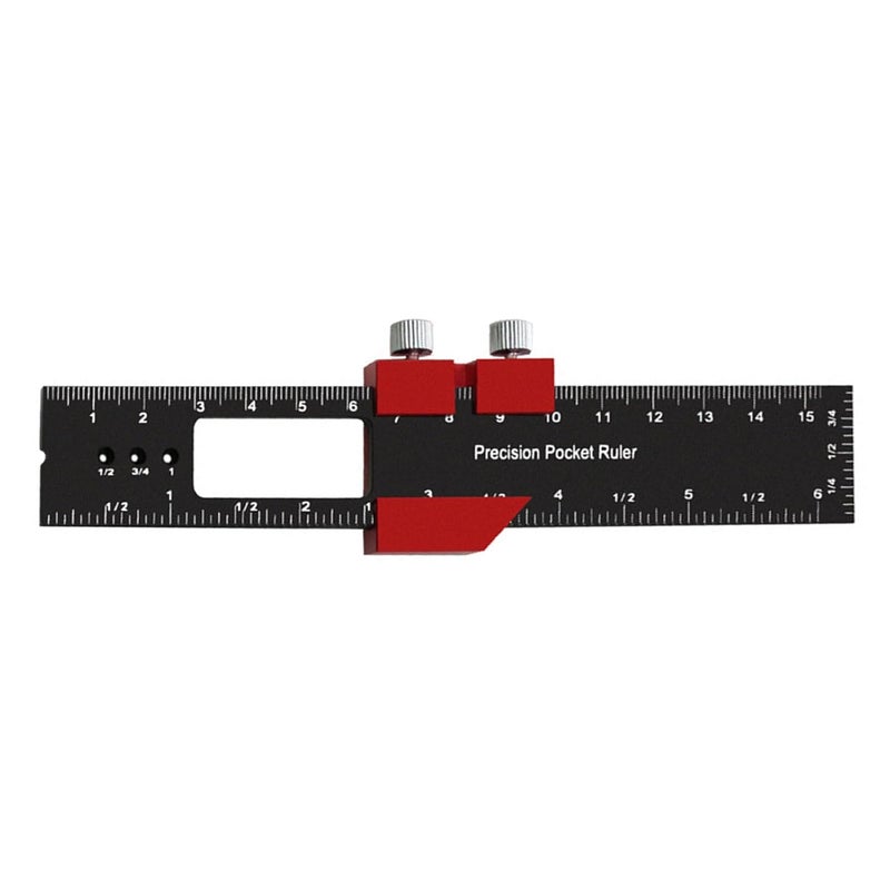 160mm Professional Woodworking Scribing Ruler Inch Metric Track Slide Measuring Marking Gauge - Image 2