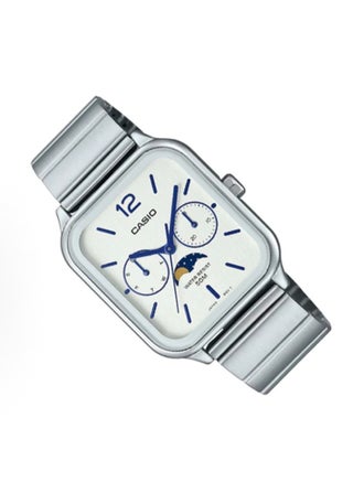 CASIO STANDARD series - 50-meter water resistance - quartz movement - stainless steel strap - Japanese and Korean made - men's watch - white dial - view 2