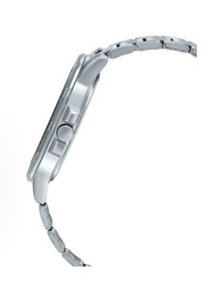 CASIO STANDARD series - 50-meter water resistance - quartz movement - stainless steel strap - Japanese and Korean made - men's watch - white dial - view 3