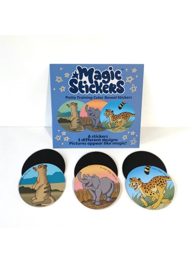 POTTY TIME Potty Watch Color Reveal Stickers - Potty Training with 6 Magic Stickers & 3 Different Designs - Easy to Peel Stickers for Kids - Reward Their Efforts, Fosters Fun & Independence - (Savanna) - Image 1