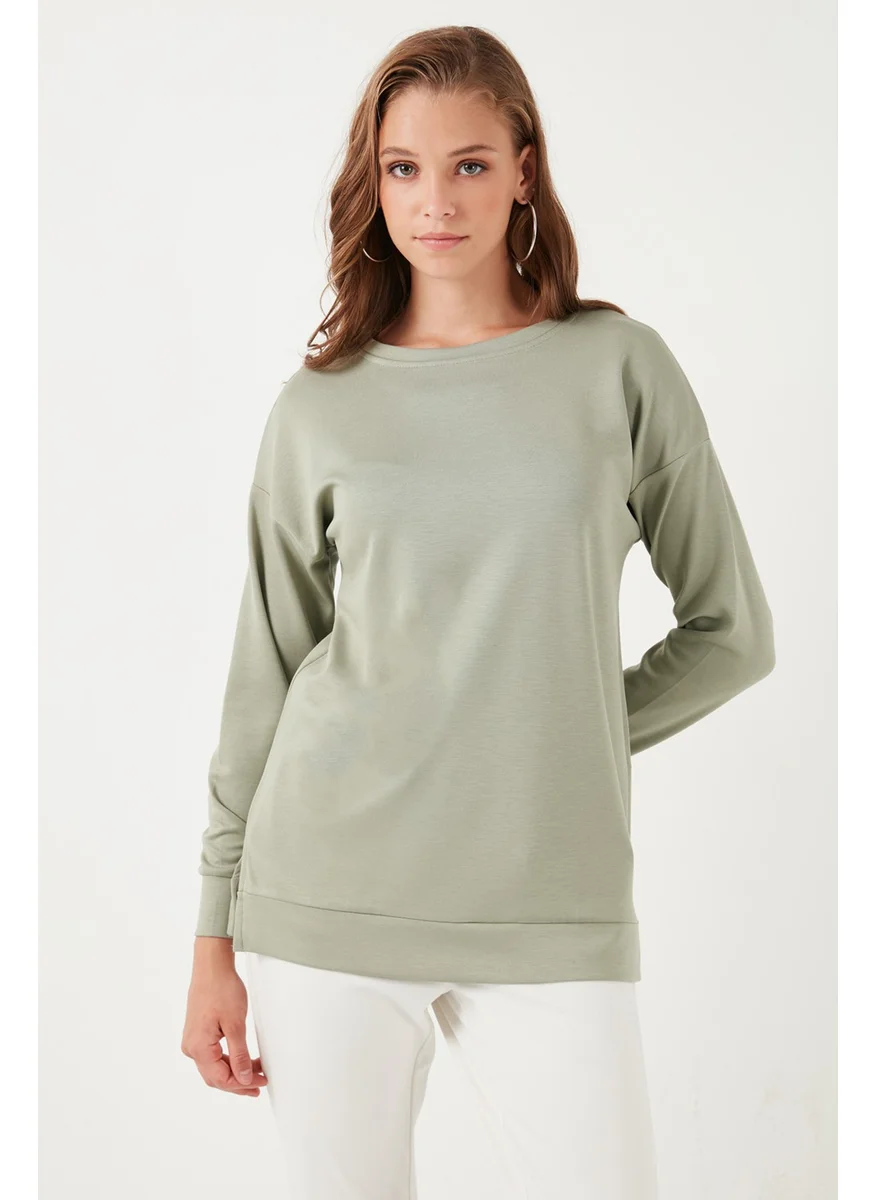 Lela Stretch Oversize Fit Crew Neck Oysho Fabric Sweat Women's Sweat 5865877