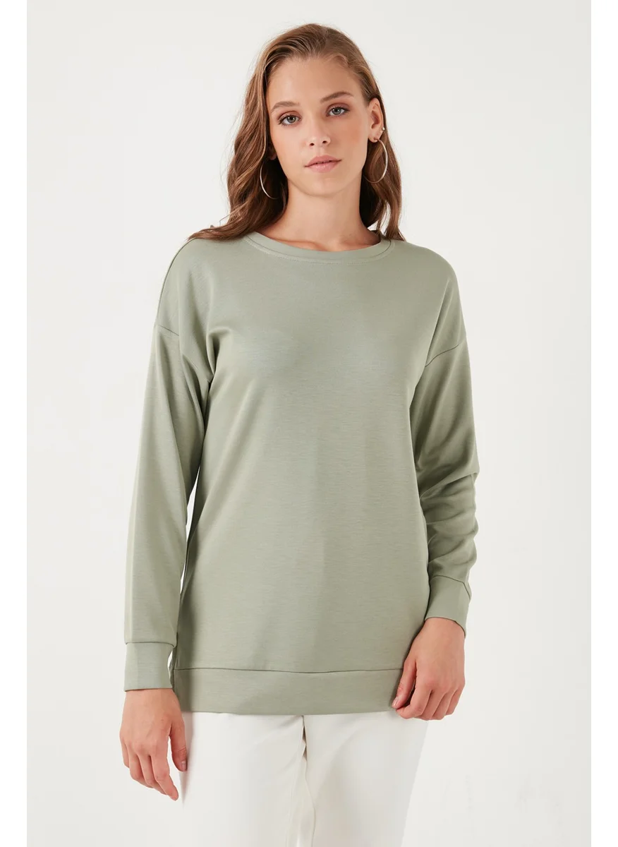 Lela Stretch Oversize Fit Crew Neck Oysho Fabric Sweat Women's Sweat 5865877