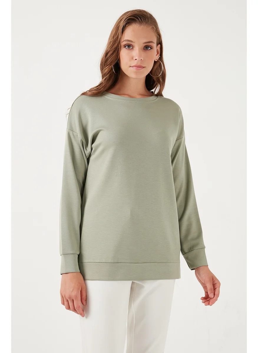 Lela Stretch Oversize Fit Crew Neck Oysho Fabric Sweat Women's Sweat 5865877