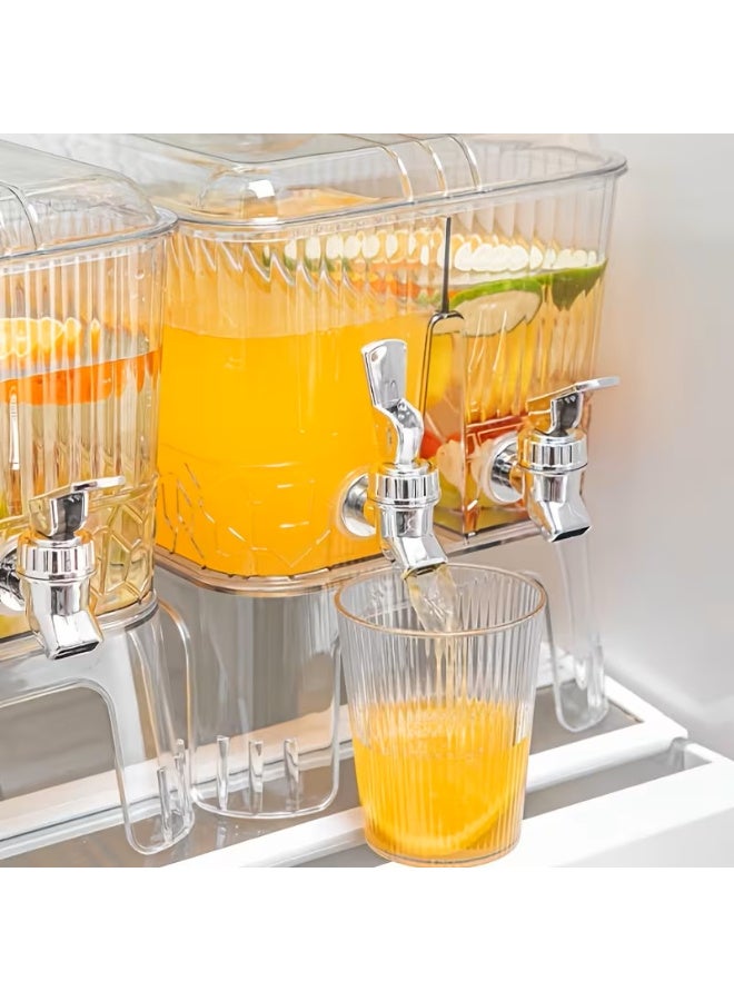 2 Pieces Juice Dispenser with 2L Capacity Each and Stand - Image 4