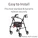 Crutcheze Premium Rollator Walker Bag HeavyDuty Underseat Storage Pouch with Pockets Fits Most Rolling Walkers Ideal for Seniors Recovery Caregivers Mobility Aid Accessory - Image 4