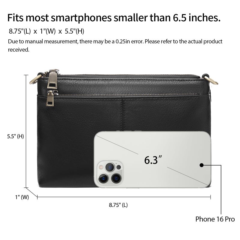 SENDEFN Leather Crossbody Bag for Women Small Clutch Purses Crossbody Shoulder Handbag Wallet Purses RIFD Card Slots - Image 5
