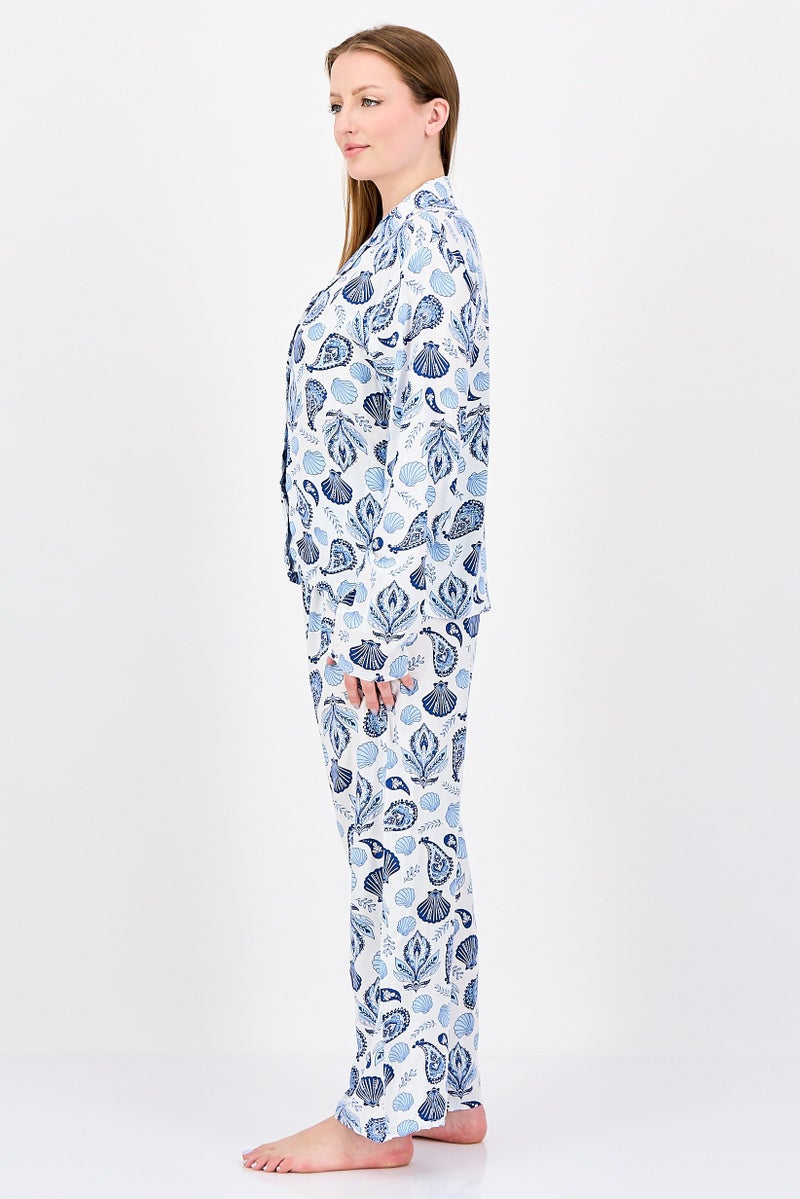 Marilyn Monroe Women 2 Pieces Allover Print Short Sleeve Pajama Top And Bottom Set, Multicolor - Image 3