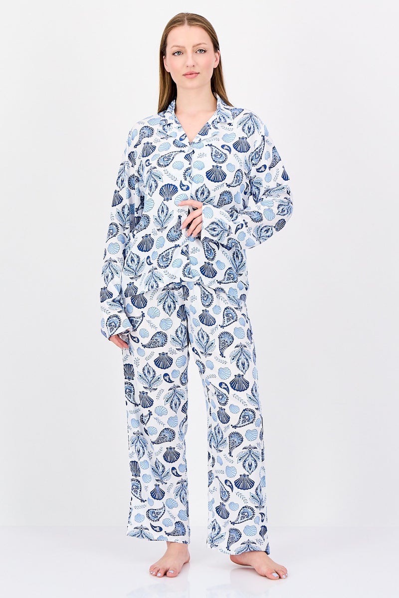 Marilyn Monroe Women 2 Pieces Allover Print Short Sleeve Pajama Top And Bottom Set, Multicolor - Image 1