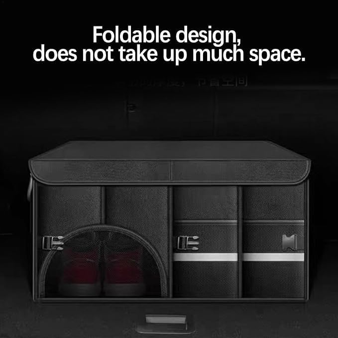 Foldable Car Trunk Storage Organizer - 72L Capacity with Multiple Compartments - Image 4
