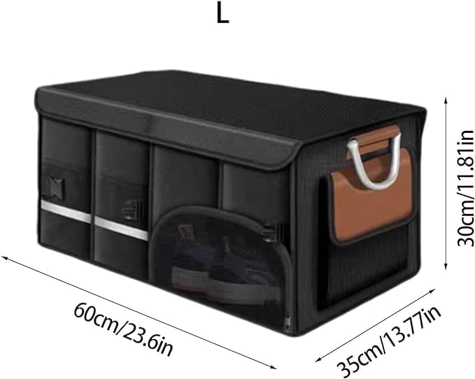 Foldable Car Trunk Storage Organizer - 72L Capacity with Multiple Compartments - Image 2