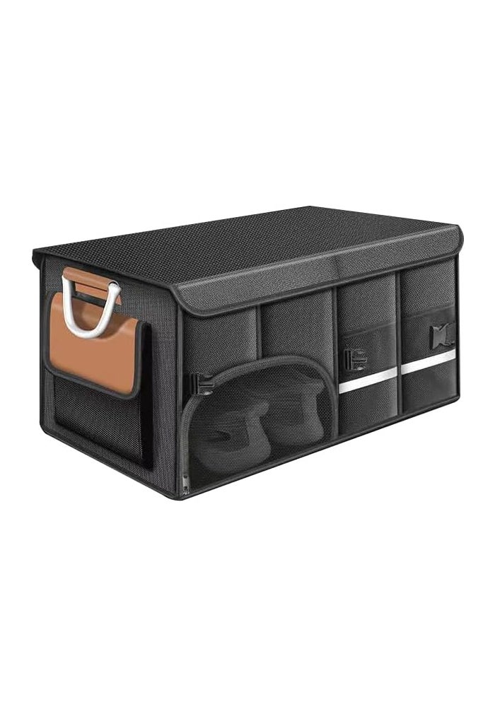 Foldable Car Trunk Storage Organizer - 72L Capacity with Multiple Compartments - Image 1