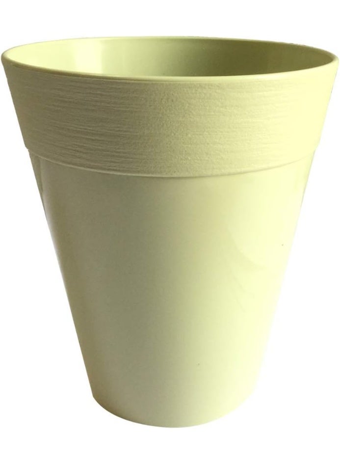 أيدل وعاء زهور بلاستيكي صغير دائري 10 سم و 17 سم - 0.7 لتر، 2.5 لتر زارع مصغر للنباتات الداخلية، الأعشاب، الصبار - وعاء خفيف للمنزل، المكتب والشرفة - Image 1