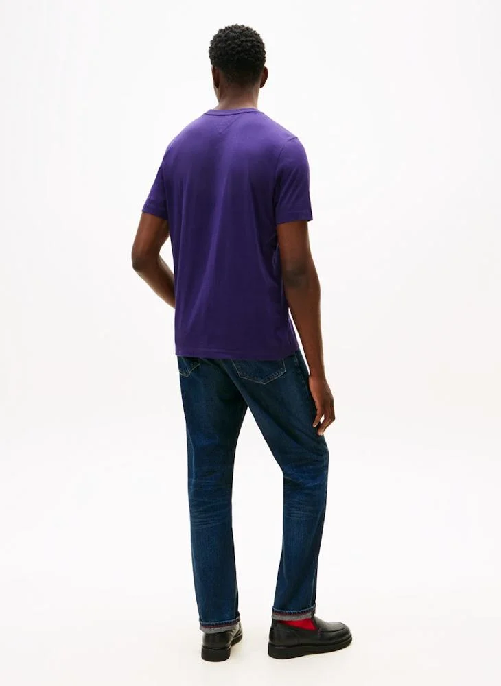 TOMMY HILFIGER Flag Embroidery Crew Neck T-Shirt