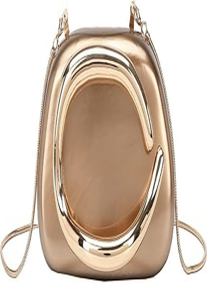 جيتس حقائب يد نسائية من الأكريليك، متعددة الألوان، بنقوش هندسية، حقيبة يد صغيرة مناسبة للمناسبات الرسمية والسهرات، لون برونزي. - Image 1