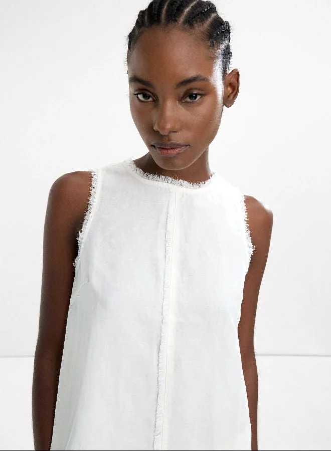 PARFOIS Top With A Blend Of Linen And Lyocell