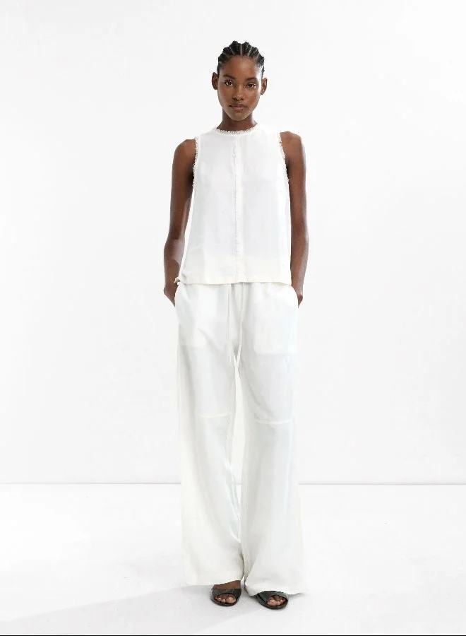 PARFOIS Top With A Blend Of Linen And Lyocell