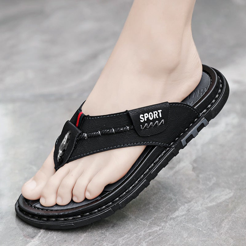 New Men'S Summer Non-Slip Soft-Soled Flip-Flops, Outdoor Casual Sports Beach Shoes, Trendy Outdoor Wear Men'S Flip-Flops - Image 5