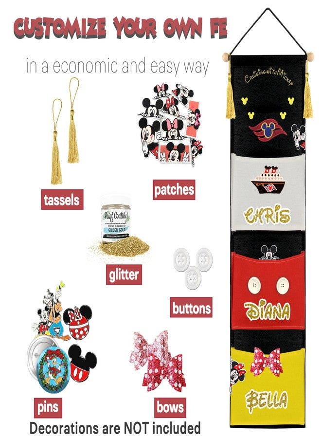 RUNROLE Fish Extender Disney Cruise Gifts - 8 Inch Width, 1, 2, 3, 4 Pocket Fish Extender, 2026& 2027 DCL FE for Gift Exchanges and Pixie Dust, Disney Cruise Essentials Must Haves - Image 5