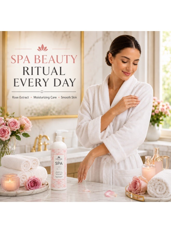 KALLOS SPA Beautifying Shower Cream with Rose Extract 1000ml– Moisturizing Shower Cream for Smooth Skin - Image 5