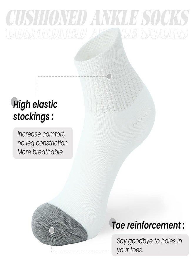 WANDER Men's Cushioned Ankle Socks 8 Pack Breathable Running Socks for Activewear, Comfort Casual Socks 9-12/12-15 - Image 2