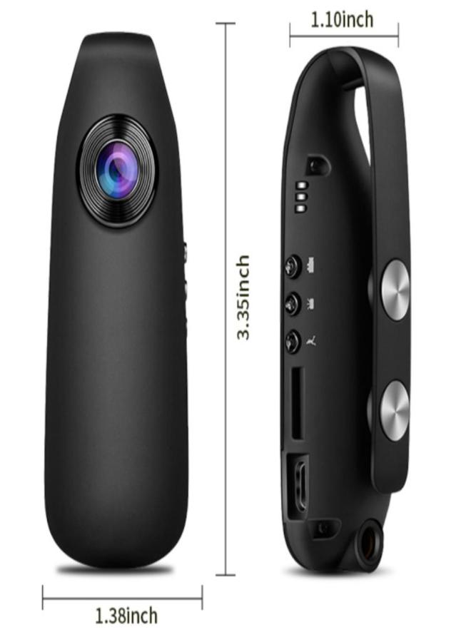Mini camcorder 1080P wide-angle body camcorder Noise cancellation and motion detection features Suitable for outdoor chest wear Pea pods - Image 2