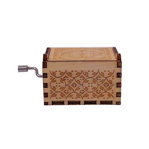 EITHEO Kid Wooden Hand Cranked Collectible Engraved Money Heist Music Box (Bella Ciao Music) Oaifm- E-Brown - Image 5
