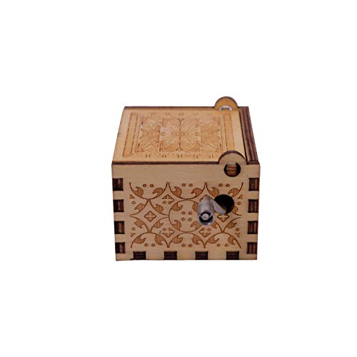 EITHEO Kid Wooden Hand Cranked Collectible Engraved Money Heist Music Box (Bella Ciao Music) Oaifm- E-Brown - Image 3