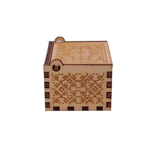 EITHEO Kid Wooden Hand Cranked Collectible Engraved Money Heist Music Box (Bella Ciao Music) Oaifm- E-Brown - Image 4