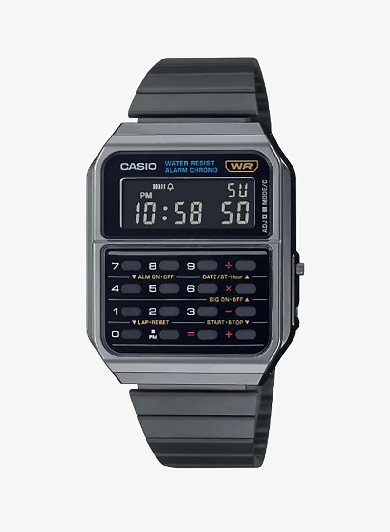 كاسيو Unisex Stainless Steel Digital Watch CA-500WEGG-1BDF - 34.4 mm