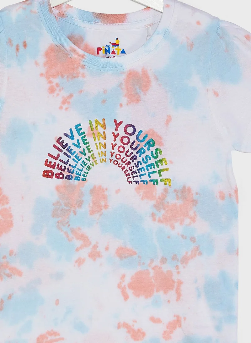 Pinata Round Neck Tie & Dye T-Shirt