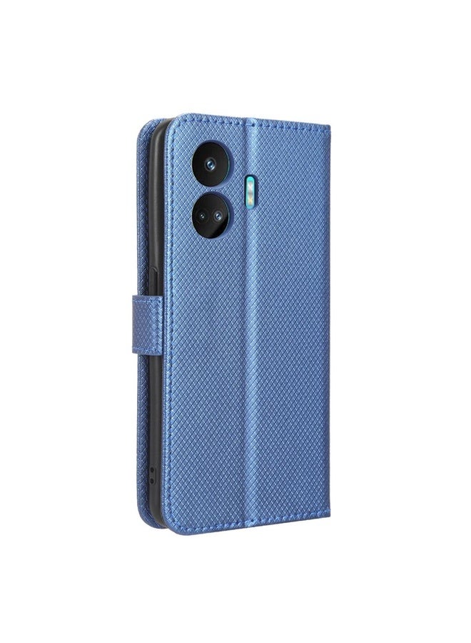 HuHa Case Cover For Realme GT Neo5 SE Diamond Texture Leather Phone Case(Blue) - Image 3