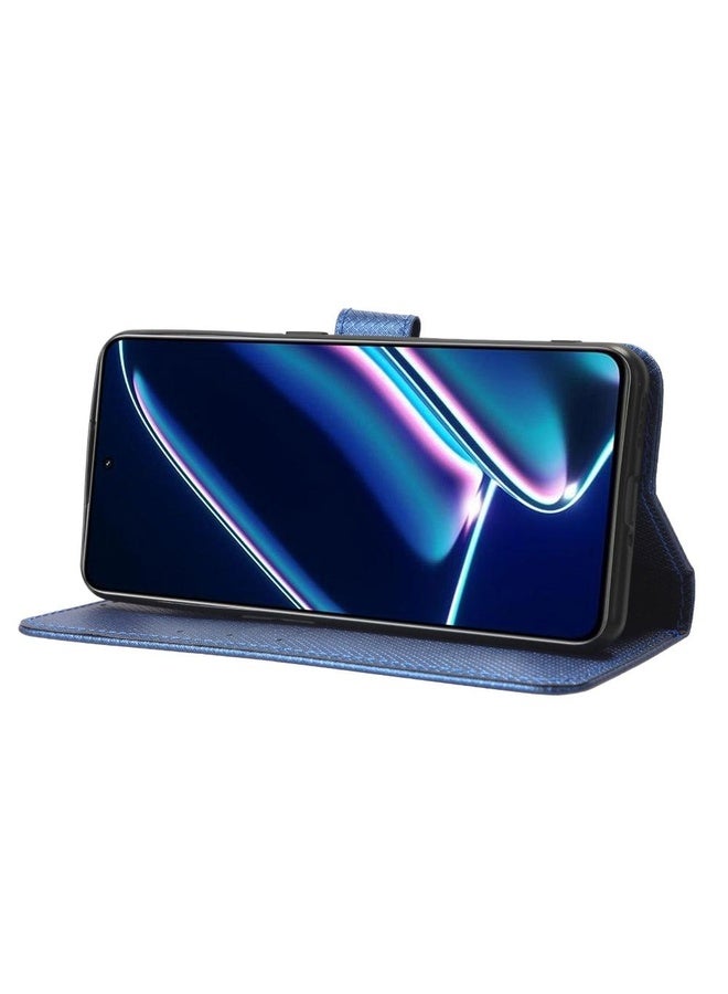 HuHa Case Cover For Realme GT Neo5 SE Diamond Texture Leather Phone Case(Blue) - Image 5