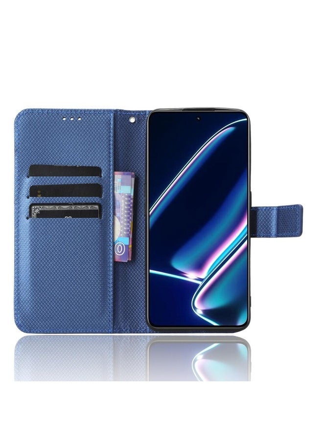 HuHa Case Cover For Realme GT Neo5 SE Diamond Texture Leather Phone Case(Blue) - Image 4