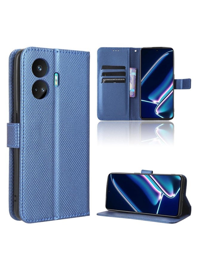 HuHa Case Cover For Realme GT Neo5 SE Diamond Texture Leather Phone Case(Blue) - Image 1