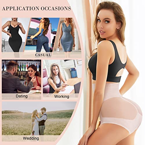 Nebility Womens' Tummy Control High Waist Trainer Body Shaper (US, Alpha, X-Large, Regular, Regular, Beige) - Image 5