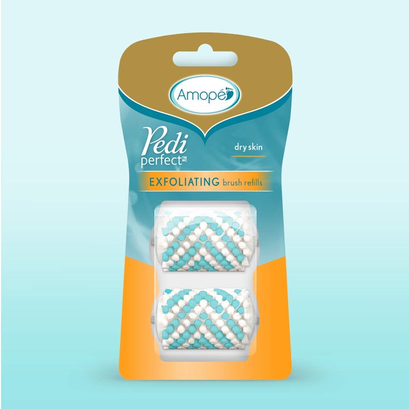 Amope Amope Pedi Perfect Electronic Foot File exfoliating Brush Refills 2 Refills for The Perfect Pedic 8 Count