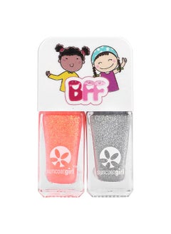 Suncoat Girl SuncoatGirl, Buddies Nail Polish Duo Set, Silver & Coral Glitter, 2 Piece Set  - Image 1